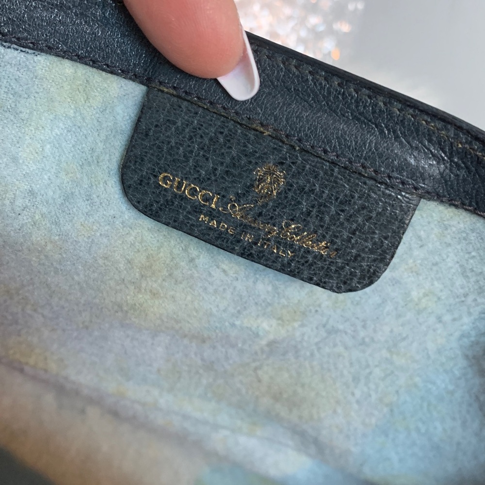 Authentic and vintage navy blue Gucci Ophidia Sherry Line XL clutch - Picture 14 of 17